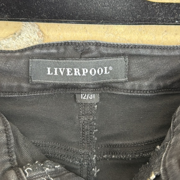 Liverpool Black Denim Skirt with Embroidery - Picture 3 of 4